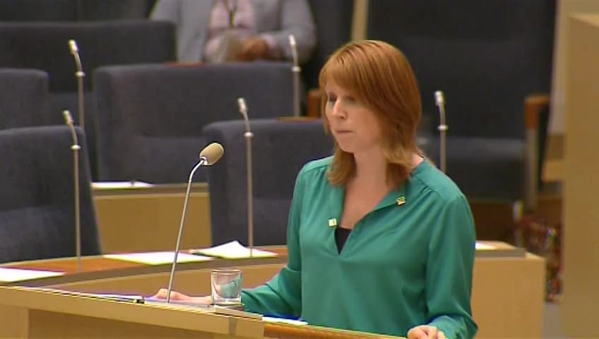 Stillbild från Interpellationsdebatt, Jämställdheten inom gruvnäringen