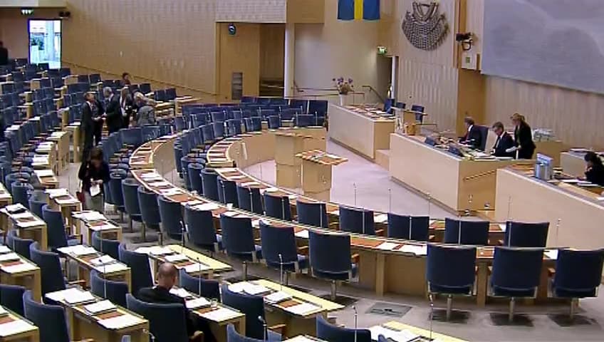 Stillbild från Debatt om förslag, Riksbankens förvaltning 2011