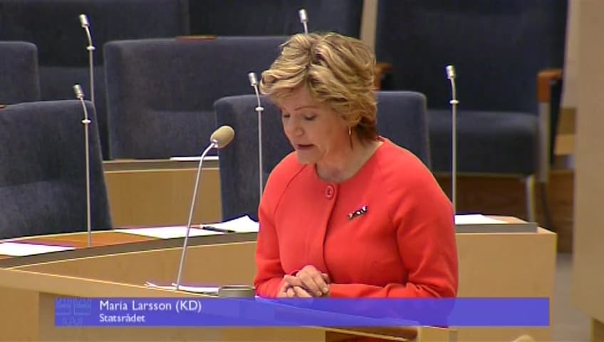 Stillbild från Interpellationsdebatt, LSS