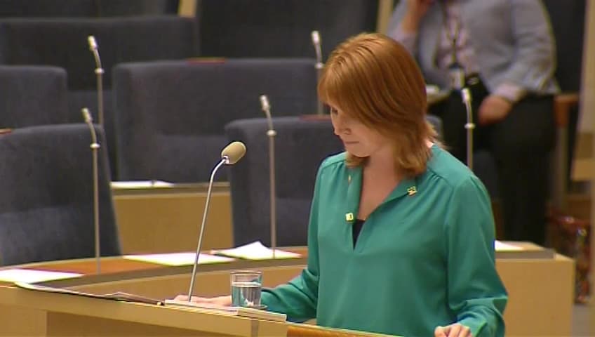 Stillbild från Interpellationsdebatt, Egenintresse i regeringens välfärdsutvecklingsråd