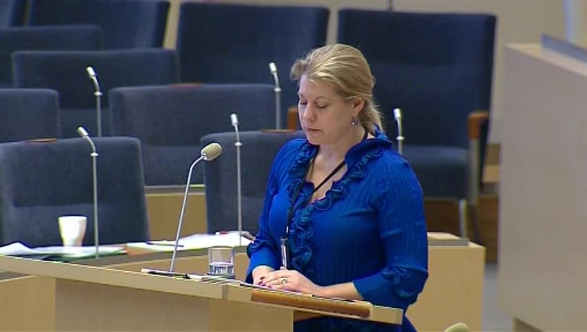 Stillbild från Interpellationsdebatt, Osund konkurrens och lönedumpning