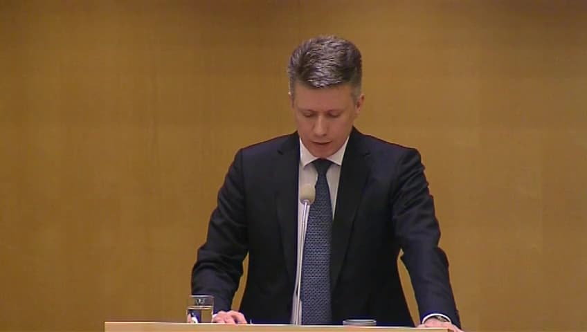 Stillbild från Debatt om förslag, Statens arbete med att motverka bidragsbrott