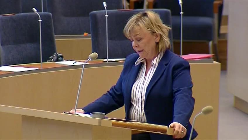 Stillbild från Interpellationsdebatt, Svåra samhällsproblem till följd av dieselstölder