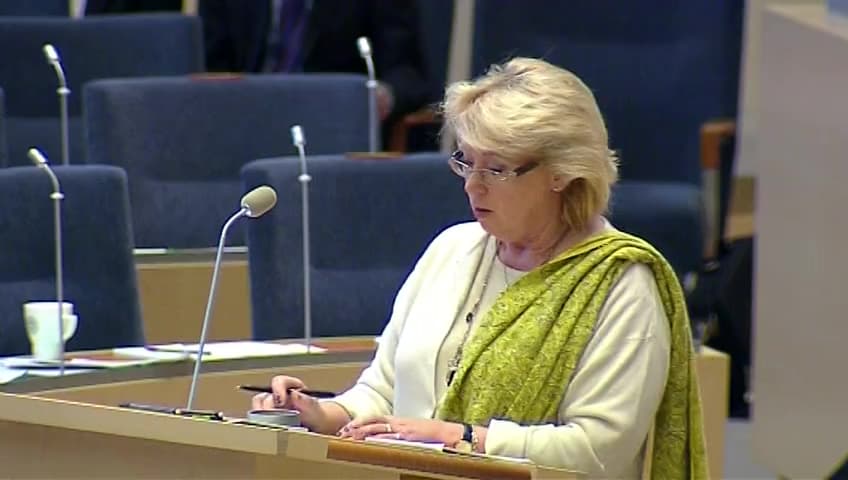 Stillbild från Interpellationsdebatt, Etanolen som fordonsbränsle
