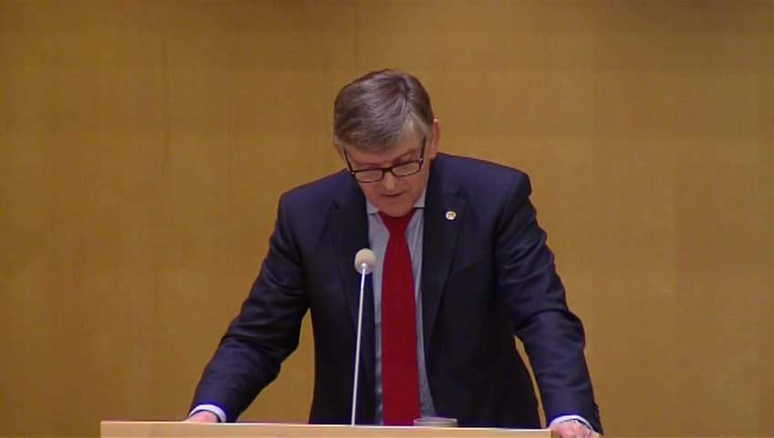 Stillbild från Debatt om förslag, Allmänna motioner om skatteförfarande och folkbokföring