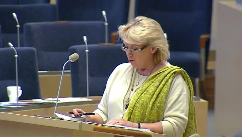 Stillbild från Interpellationsdebatt, Miljöprövningen och gruvnäringens tillväxtmöjligheter
