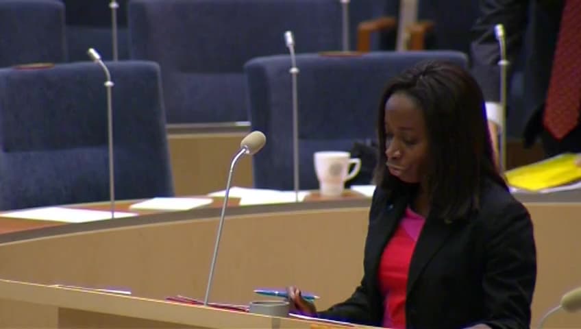 Stillbild från Interpellationsdebatt, Unga vuxnas framtidstro