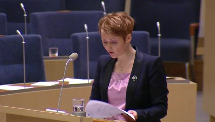 Stillbild från Interpellationsdebatt, Direktverkande el