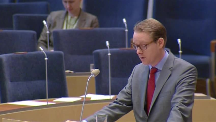 Stillbild från Interpellationsdebatt, Utvisade som riskerar tortyr
