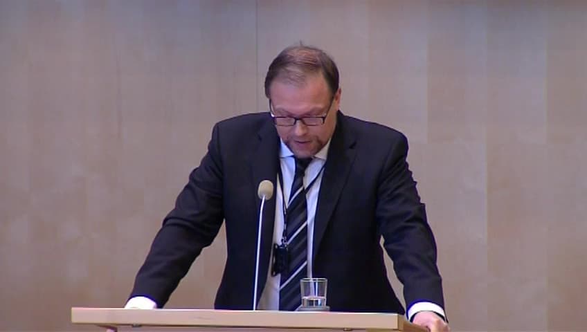 Stillbild från Debatt om förslag, Vissa frågor om Försvarsmaktens materielförsörjning