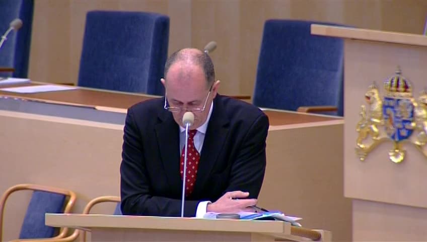 Stillbild från Interpellationsdebatt, Nordeas bolagsstämma