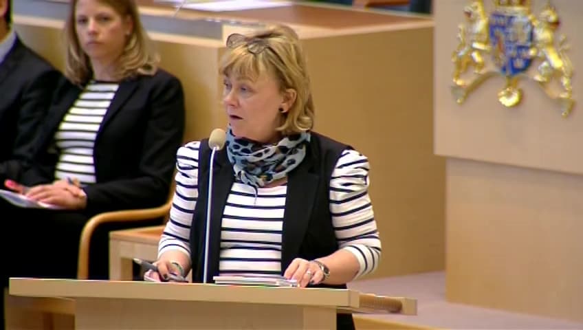 Stillbild från Interpellationsdebatt, Illegala vapen