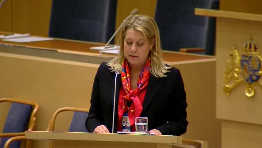 Stillbild från Interpellationsdebatt, Standardförbättringar och åtgärder för en bättre trafiksäkerhet på E10