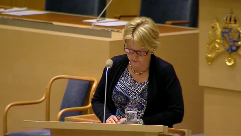 Stillbild från Interpellationsdebatt, Arbetsmarknadspolitik