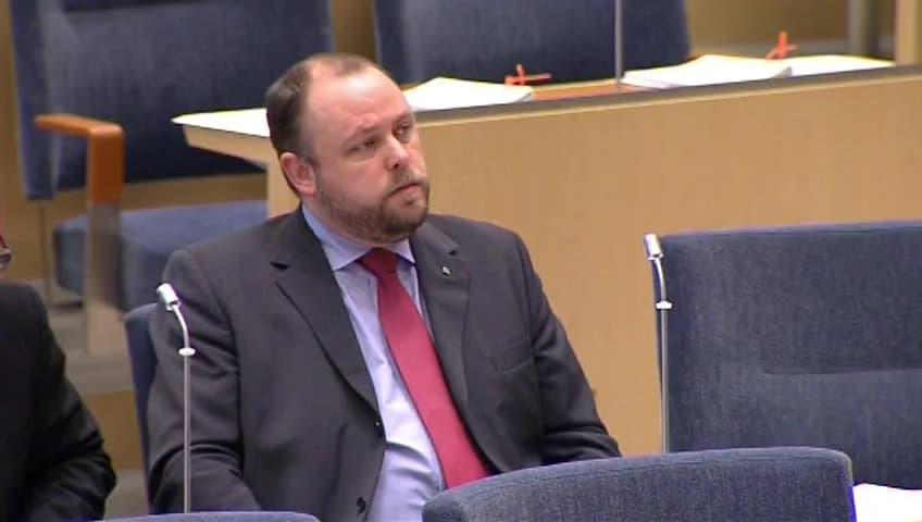 Stillbild från Debatt om förslag, Hemlig teleavlyssning, hemlig teleövervakning och hemlig kameraövervakning vid förundersökning i brottmål under år 2010