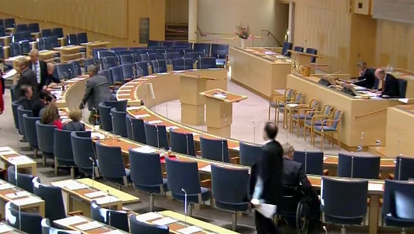 Stillbild från Debatt om förslag, Eftersök av vilt vid sammanstötning med spårbundna fordon