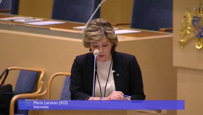 Stillbild från Interpellationsdebatt, Nationellt kompetenscentrum Anhöriga