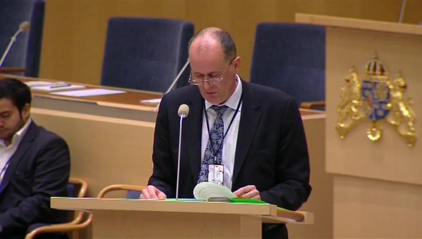 Stillbild från Interpellationsdebatt, Nytt kommunalt utjämningssystem