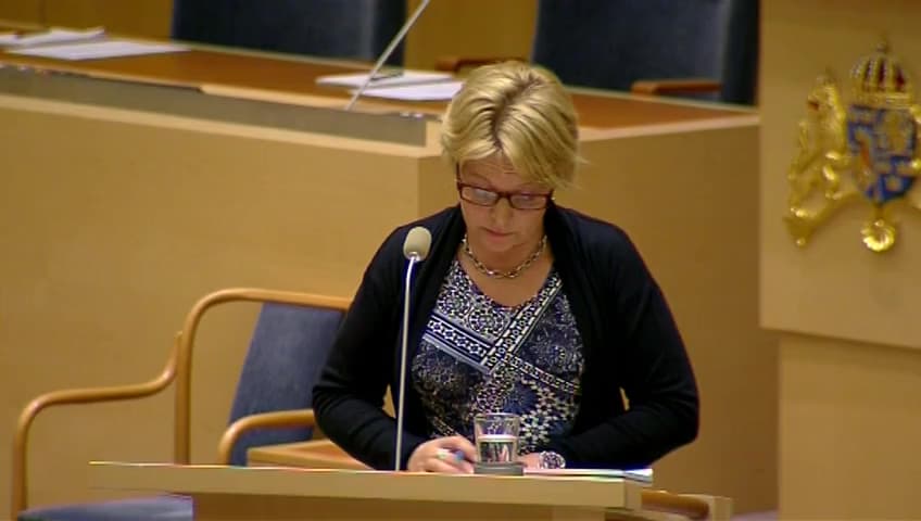 Stillbild från Interpellationsdebatt, Otrygga anställningar