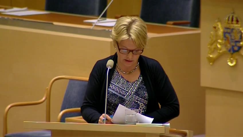 Stillbild från Interpellationsdebatt, Hållbart arbetsliv