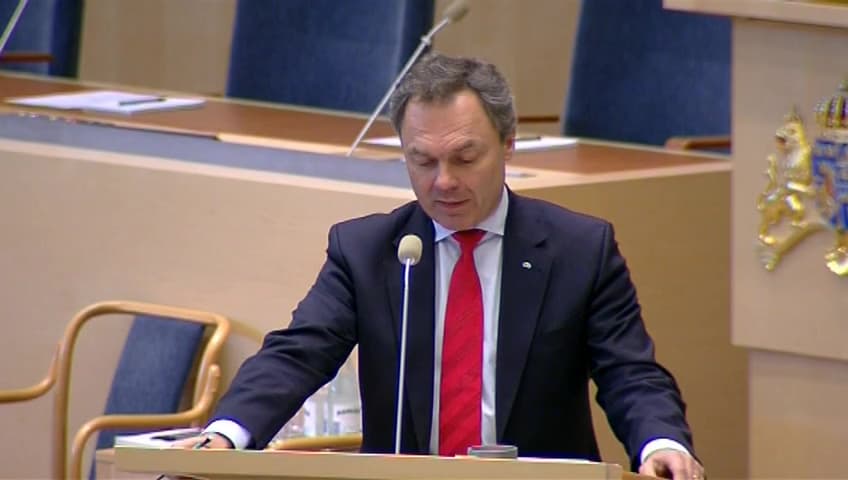 Stillbild från Interpellationsdebatt, Gymnasieskolan