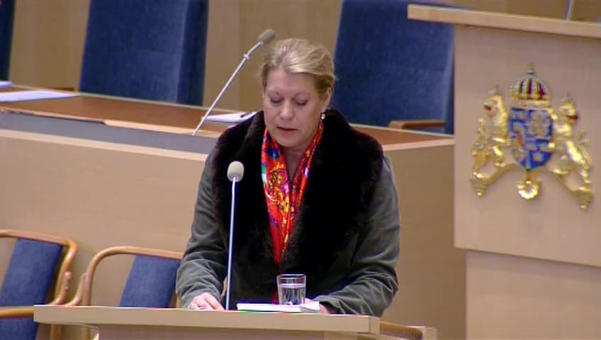 Stillbild från Interpellationsdebatt, Miljözoner för personbilar