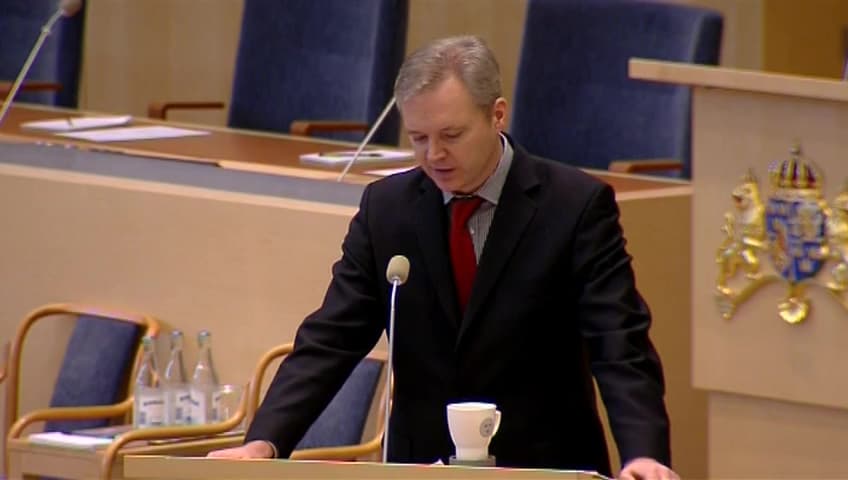 Stillbild från Interpellationsdebatt, Försvarets personalförsörjning