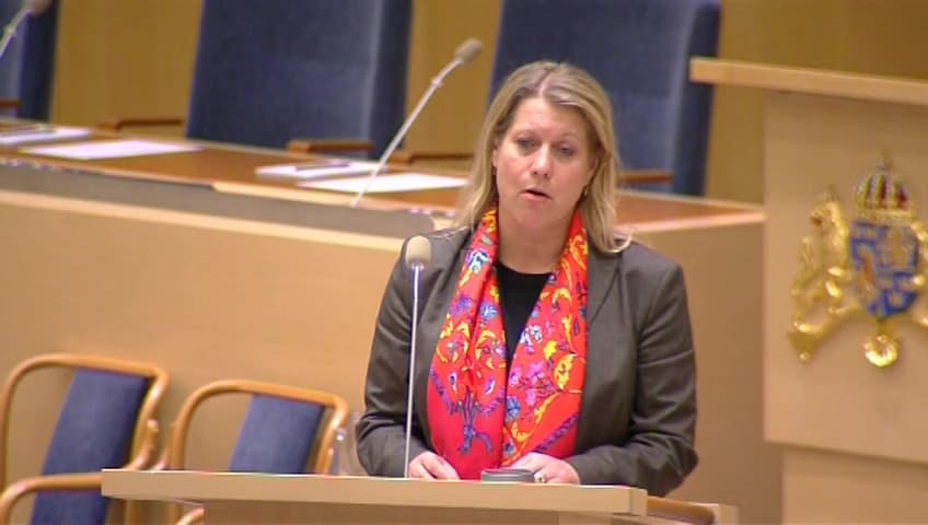 Stillbild från Interpellationsdebatt, Nystart för nollvisionen