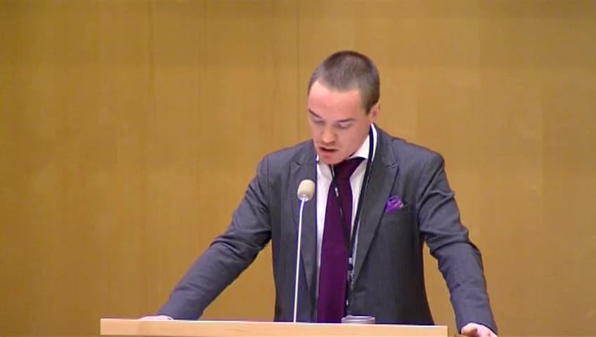 Stillbild från Debatt om förslag, 2011 års redogörelse för tillämpningen av lagen om särskild utlänningskontroll