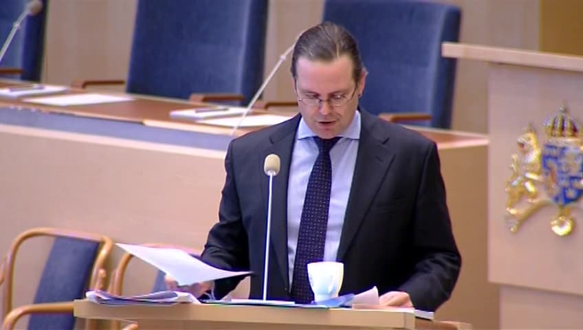 Stillbild från Interpellationsdebatt, Förtidspensionerade och arbetslösa som del av det nya utanförskapet
