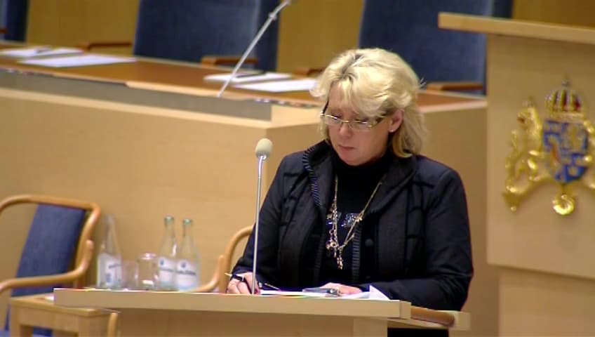 Stillbild från Interpellationsdebatt, Resultatet av UFCCC:s 17:e partsmöte