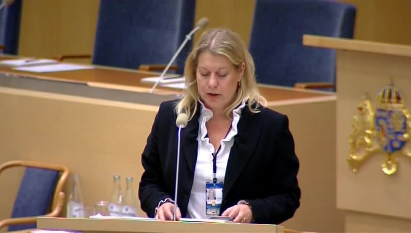 Stillbild från Interpellationsdebatt, TEN-T