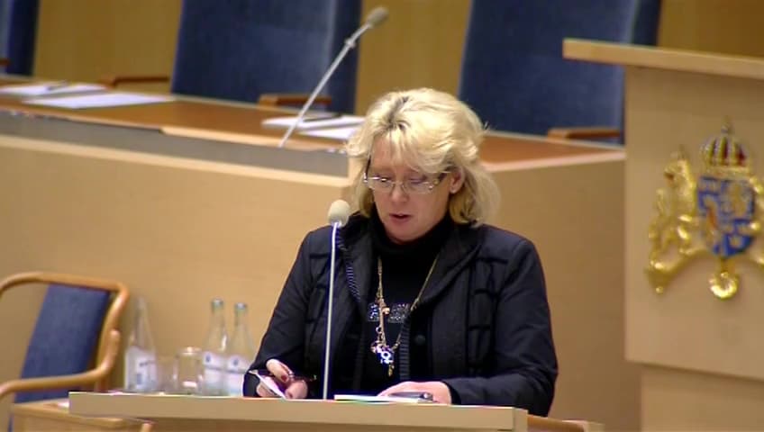 Stillbild från Interpellationsdebatt, Svensk klimatpolitik efter Durban