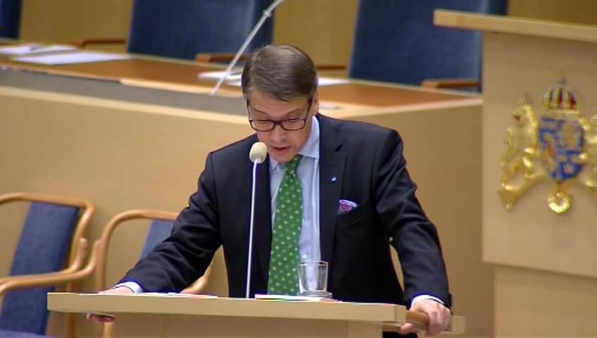 Stillbild från Interpellationsdebatt, Jämlik vård för personer med diabetes