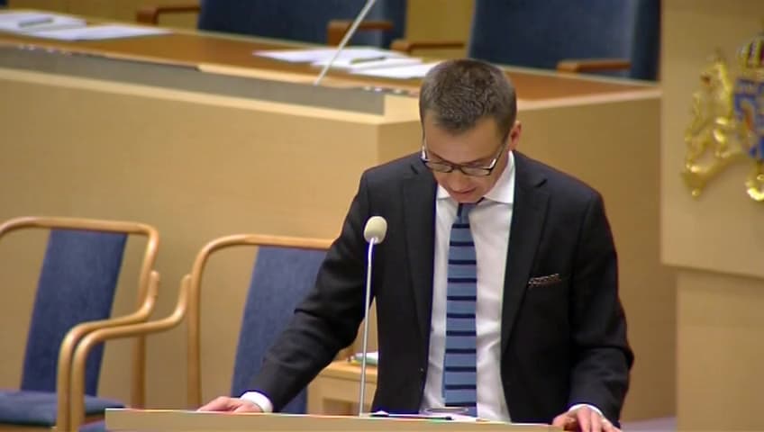 Stillbild från Interpellationsdebatt, Timvikariers utsatta situation i sjukförsäkringen
