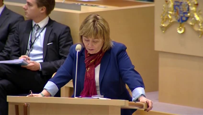 Stillbild från Interpellationsdebatt, Statschefens immunitet