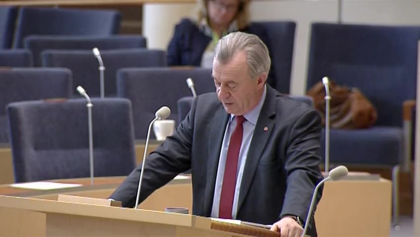 Stillbild från Interpellationsdebatt, Vildsvin och viltskador