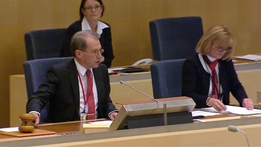 Stillbild från Debatt om förslag, Statsbudget för 2012