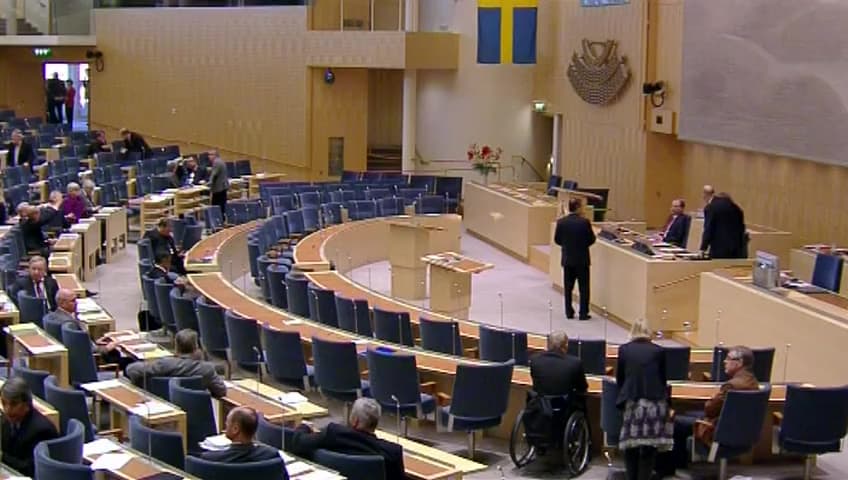 Stillbild från Debatt om förslag, Utgiftsområde 27 Avgiften till Europeiska unionen 