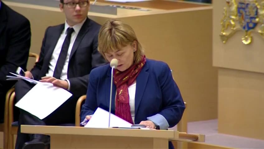 Stillbild från Interpellationsdebatt, Bluffakturor
