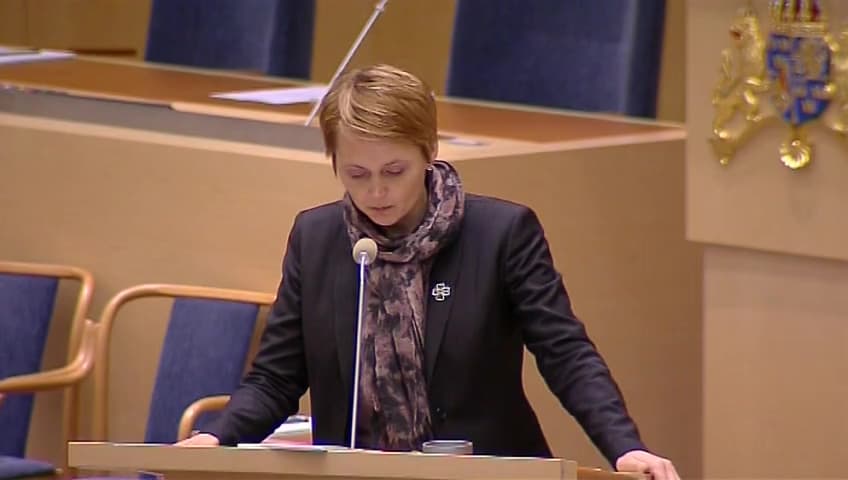 Stillbild från Interpellationsdebatt, Relationen mellan regeringen, Svenska kraftnät och EU