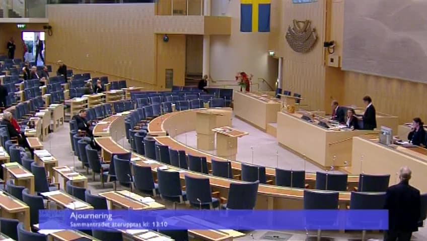 Stillbild från Debatt om förslag, Utgiftsområde 26 Statsskuldsräntor m.m. 