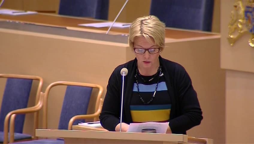 Stillbild från Interpellationsdebatt, Samverkan för minskad ungdomsarbetslöshet