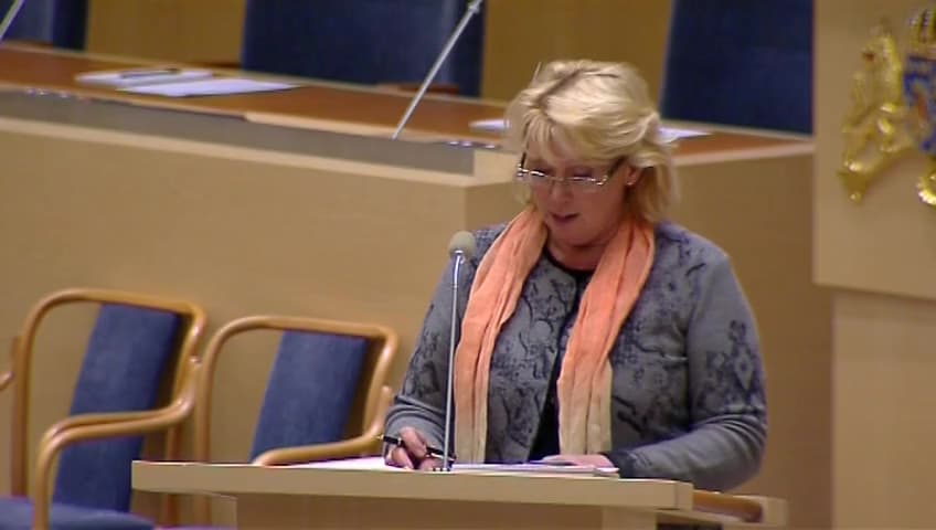 Stillbild från Interpellationsdebatt, Skydd av marina Natura 2000-områden