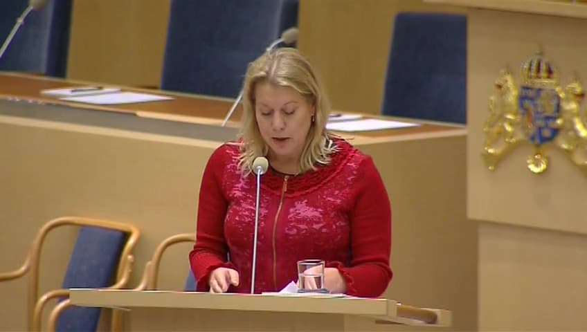 Stillbild från Interpellationsdebatt, Funktionshindrades förutsättningar att resa