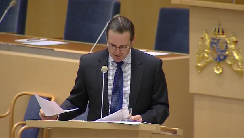 Stillbild från Interpellationsdebatt, Förberedelser inför en eventuell kollaps av euron