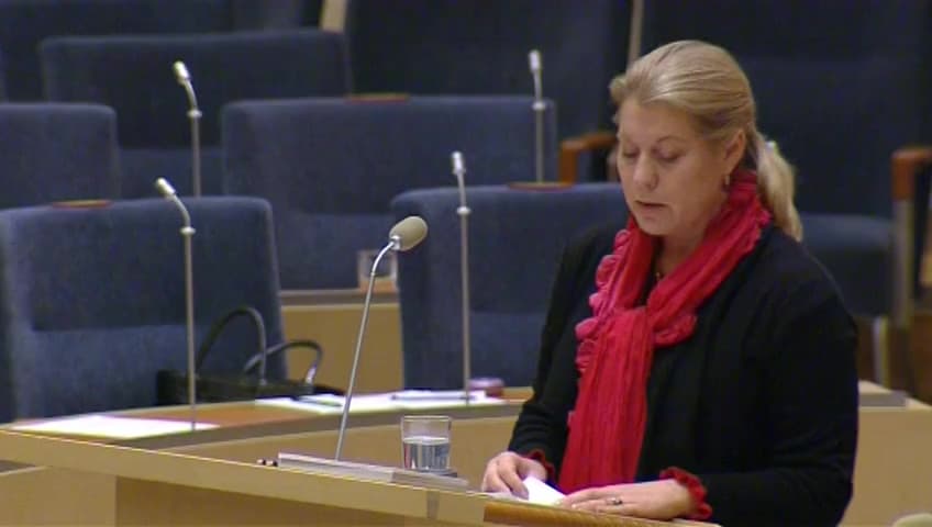 Stillbild från Interpellationsdebatt, Kombiterminalernas framtid