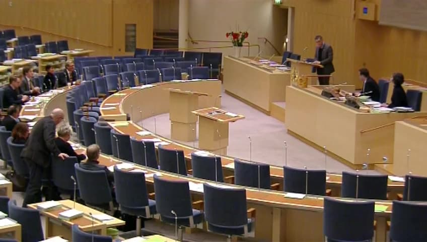 Stillbild från Debatt om förslag, Utgiftsområde 15 Studiestöd