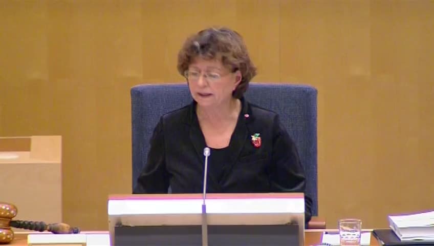 Stillbild från Debatt om förslag, Höständringsbudget för 2011