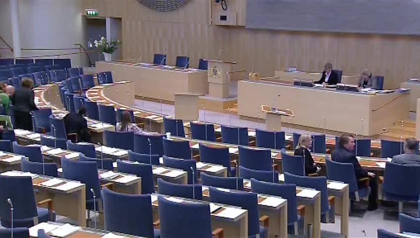 Stillbild från Debatt om förslag, Statliga insatser för akademiker med utländsk utbildning